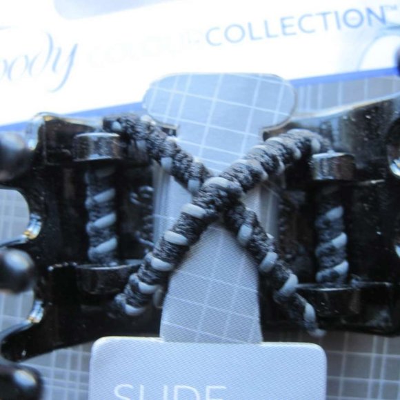 2 Goody Black Color Collection Slide Proof Secure Fit Claw Clip Hair Jaw Plastic - Picture 4 of 5